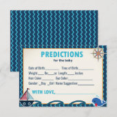 Nautisch Baby shower Voorspellingen voor de Baby Kaart (Voorkant / Achterkant)