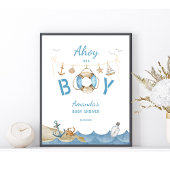 Nautisch Baby shower welkom Poster
