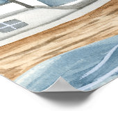 Nautisch Baby shower Welkomstbord Poster (Hoek)