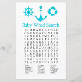 Nautisch Baby shower Word-zoekspel (Voorkant)