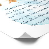 Nautisch Baby shower "Zeg geen Baby" Poster spel (Hoek)