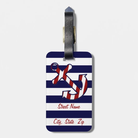 Nautisch Bagagelabel (Achterkant verticaal)