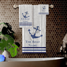 Nautisch bat, gezins- of bootnaam marine Anchor Ro Bad Handdoek