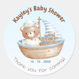 Nautisch Beer Baby shower begunstigt Stickers