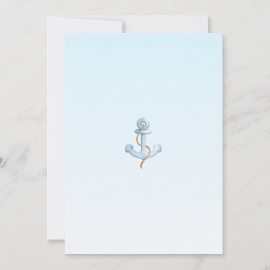 Nautisch Beer Boy Baby Shower Uitnodigingen (Achterkant)