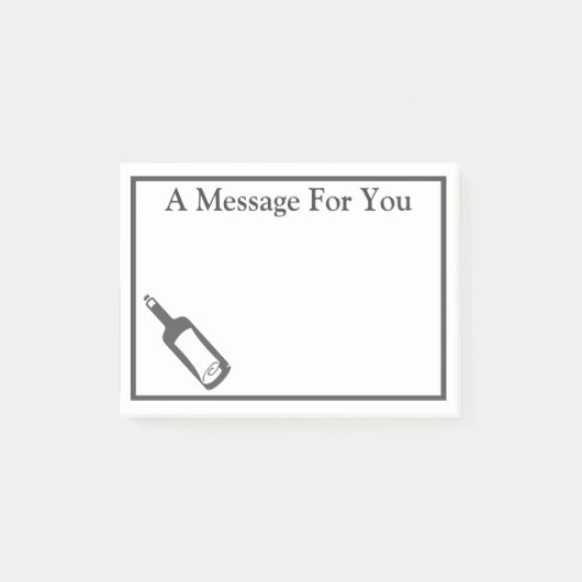 Nautisch bericht in een fles post-it® notes (Voorkant)