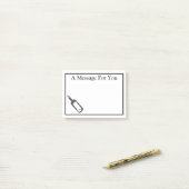 Nautisch bericht in een fles post-it® notes (Op bureau)