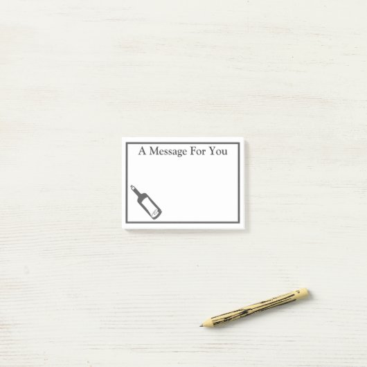 Nautisch bericht in een fles post-it® notes (Op bureau)