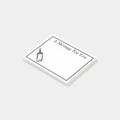 Nautisch bericht in een fles post-it® notes (Schuin)