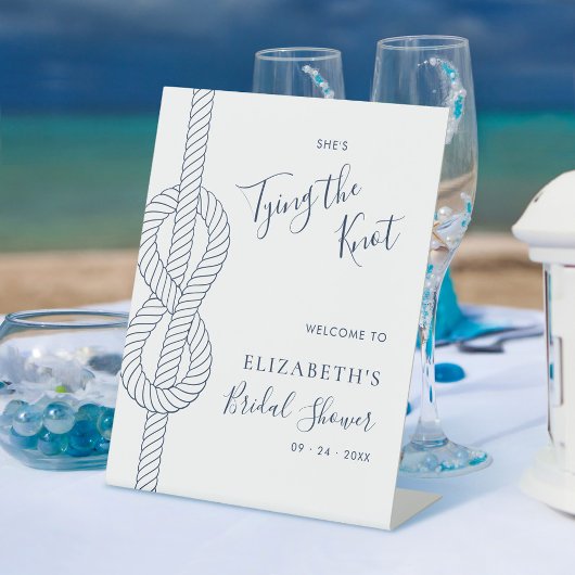 Nautisch binden van de knoop Vrijgezellenfeest Wel Reclamebord Met Voetstuk