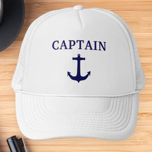 Nautisch blau anker kapiteinshoed trucker pet