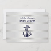 Nautisch blauw Anker Silver Wt BG H Vrijgezellenfe Kaart (Voorkant)