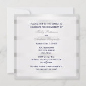 Nautisch Blauw Anker Silver Wt BG SQ Verloving Kaart (Achterkant)