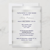 Nautisch Blauw Anker Silver Wt BG V Baby shower Kaart (Achterkant)