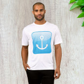 Nautisch blauw ankerpictogram Modern Maritime T-shirt