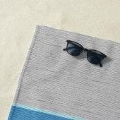 Nautisch blauw en grijs strandlaken (In situ)