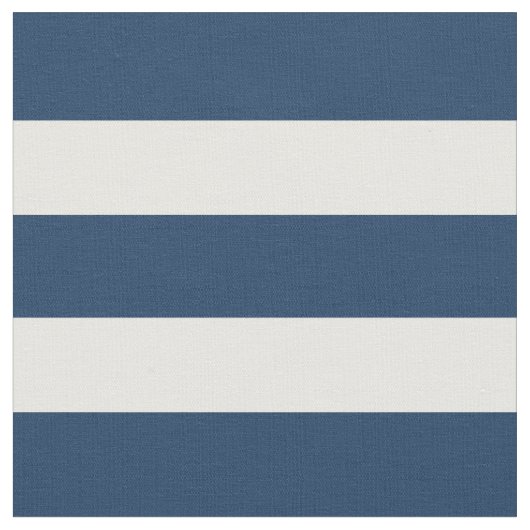 Nautisch blauw en wit 1 inch gestreept stof (Close Up)