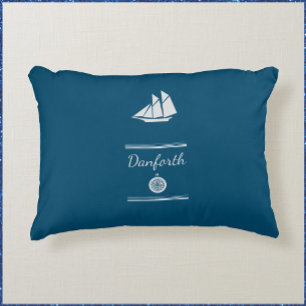 Nautisch blauw en wit  accent kussen