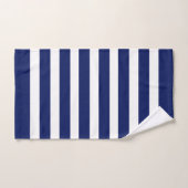 Nautisch blauw en witte strepen op Navy Blue Bad Handdoek (Handdoek)