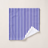 Nautisch blauw gestreept rood anker bad handdoek (Wasdoekje)