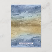 #Nautisch blauw & Goud Waterverf #Wedding Details Informatiekaartje (Achterkant)