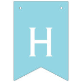 Nautisch blauw Happy Birthday Anchor Bunting Vlaggetjes (Tweede vlag)