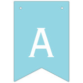 Nautisch blauw Happy Birthday Anchor Bunting Vlaggetjes (Derde vlag)