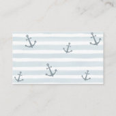 Nautisch Blauw Jongen Baby shower Luier Raffle Informatiekaartje (Achterkant)