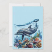 Nautisch blauw jongetje onder het Zeeen Baby showe Kaart (Achterkant)