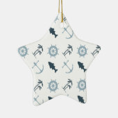 Nautisch blauw keramisch ornament (Rechts)