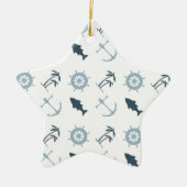 Nautisch blauw keramisch ornament (Voorkant)