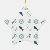 Nautisch blauw keramisch ornament (Achterkant)