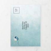 Nautisch Blauw Marina Stijl Trouwen Drieluik Uitnodiging (Cover)