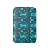 Nautisch blauw ontwerp badmat (Voorkant Verticaal)