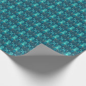 Nautisch blauw ontwerp cadeaupapier (Hoek)