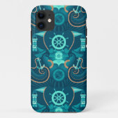 Nautisch blauw ontwerp Case-Mate iPhone case (Achterkant)