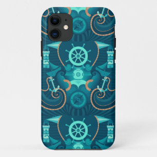 Nautisch blauw ontwerp Case-Mate iPhone case