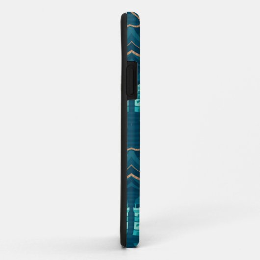 Nautisch blauw ontwerp Case-Mate iPhone case (Achterkant/rechts)