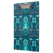 Nautisch blauw ontwerp klembord (Links)