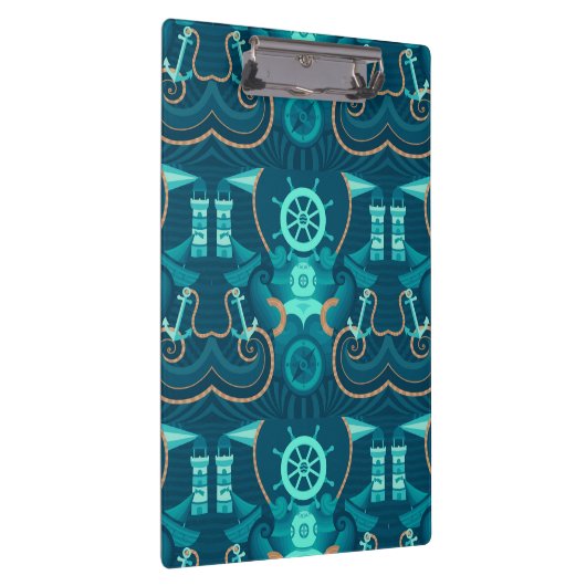 Nautisch blauw ontwerp klembord (Rechts)