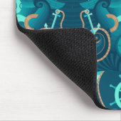 Nautisch blauw ontwerp muismat (Hoek)