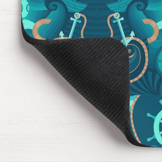 Nautisch blauw ontwerp muismat (Hoek)