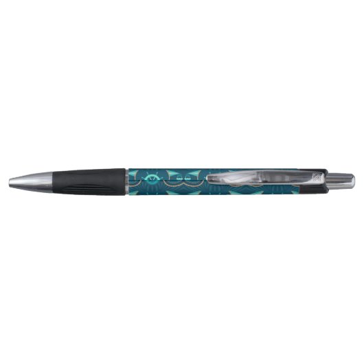 Nautisch blauw ontwerp pen (Achterkant)