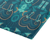 Nautisch blauw ontwerp snijplank (Hoek)