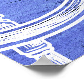 Nautisch blauw poster (Hoek)