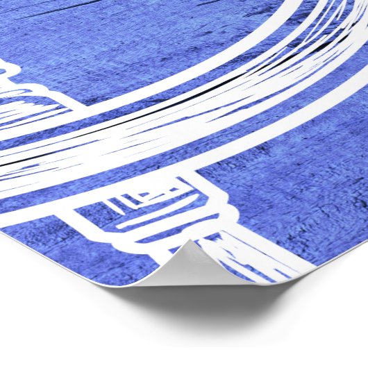 Nautisch blauw poster (Hoek)