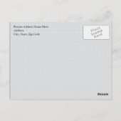 Nautisch blauw, rood, crèmezeilboot, aangepast briefkaart (Achterkant)