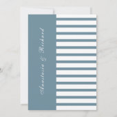 Nautisch Blauw Strand Shell Fossil Wedding Kaart (Achterkant)