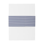 Nautisch Blauw Stripes Goud Anker Wedding Uitnodigingen Wikkel (Achterkant Voorbeeld)