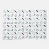 Nautisch blauw theedoek (Horizontaal)